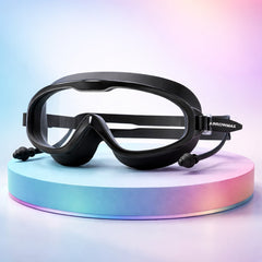 swimming goggles with earplugs clear lens