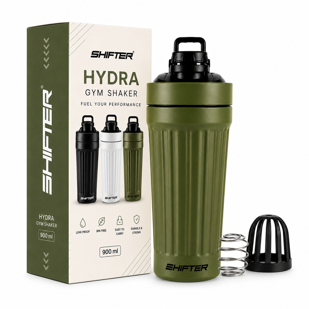gym shaker steel metal protein sipper