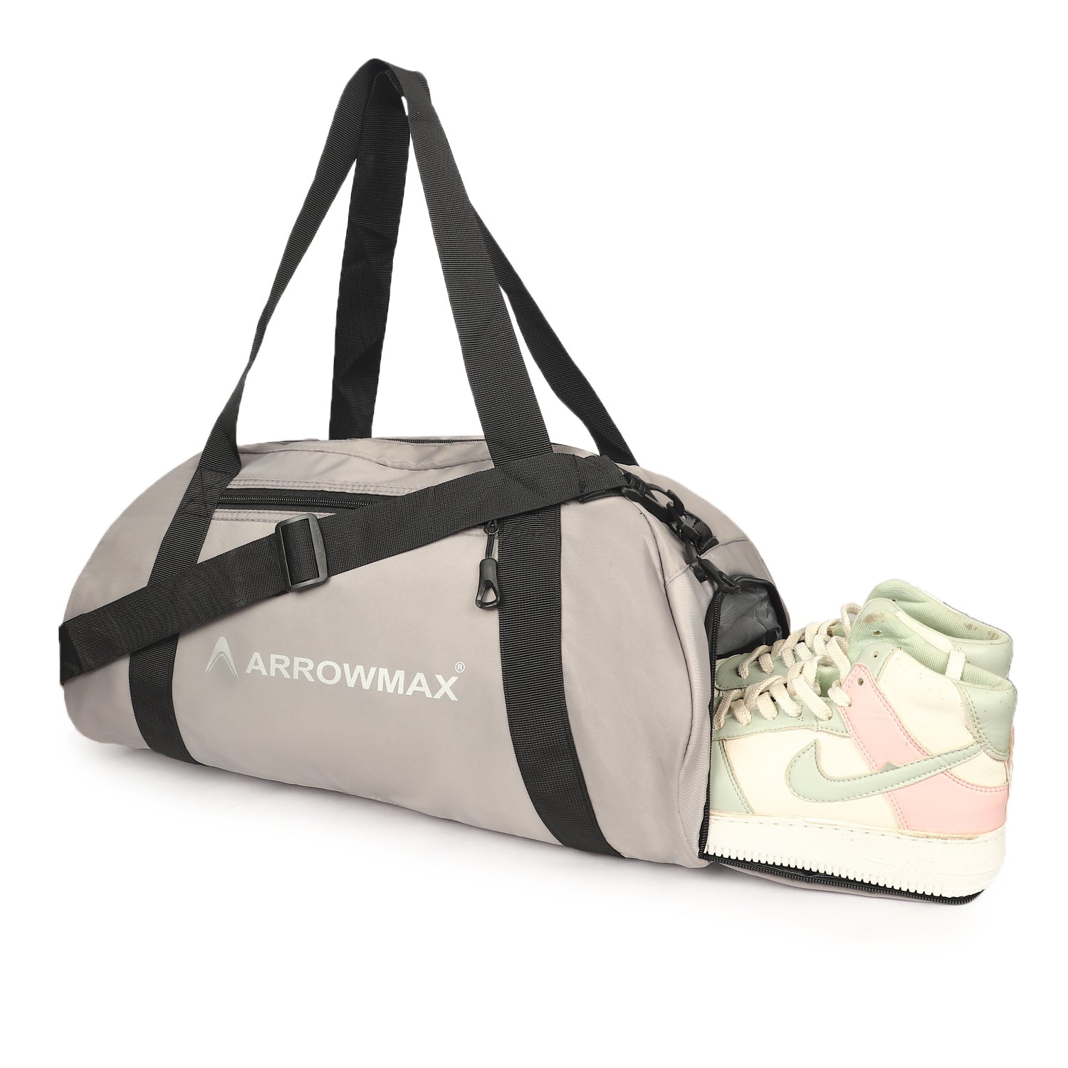 Stylish gym travel duffle bag with strong handles and premium zipper quality