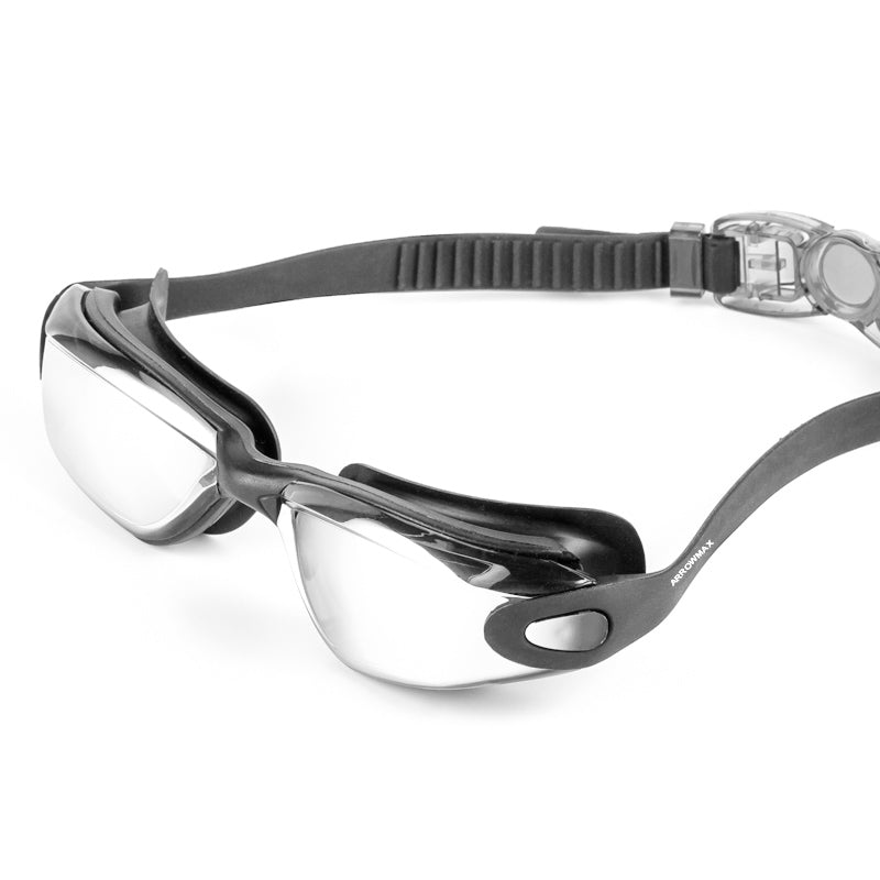 Swimming Goggles with Electroplating Mirrored Lenses | Anti-Fog, UV Protection & Anti-Glare Swim Glasses for Men, Women & Kids