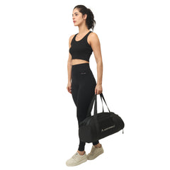 Gym duffle carry bag with ventilated shoe compartment for fitness, travel and sports
