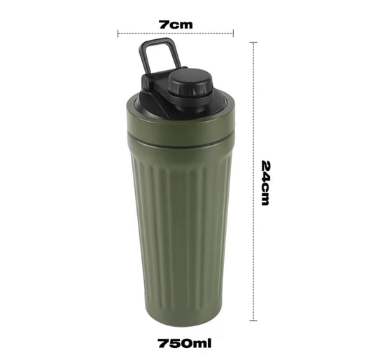 Steel Gym Shaker Bottle – Stainless Steel Protein Shaker for Gym & Fitness