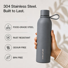 750 ml Stainless Steel Water Bottle | Insulated Hot & Cold Bottle for Office, Home, Gym, Sports & Travel | BPA Free | 1 Litre