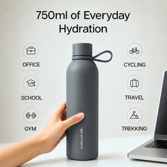 750 ml Stainless Steel Water Bottle | Insulated Hot & Cold Bottle for Office, Home, Gym, Sports & Travel | BPA Free | 1 Litre