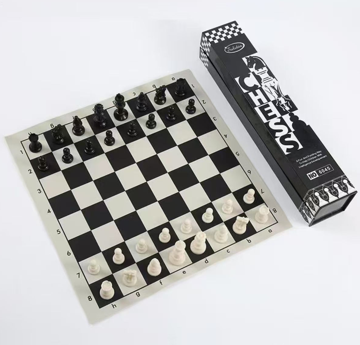 Tournament Chess Mat – Foldable Vinyl Chess Board with Coordinates for Competition