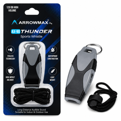 Arrowmax Sports Referee Safety Emergency Whistle with Lanyard | Loud Whistle for Sports, Coaching & Emergency Use