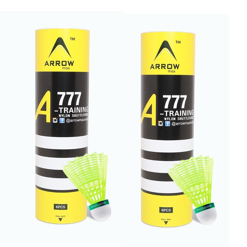 Nylon Badminton Shuttlecock – Durable, Stable & Practice-Ready A-777 (Pack of 6)