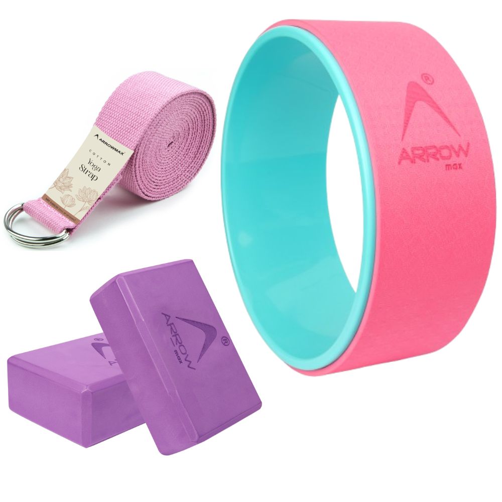 yoga wheel brick straps bricks exercise 