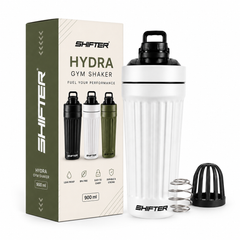 white steel shaker bottle metal steel