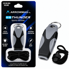 Arrowmax Sports Referee Safety Emergency Whistle with Lanyard | Loud Whistle for Sports, Coaching & Emergency Use