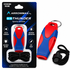 Arrowmax Sports Referee Safety Emergency Whistle with Lanyard | Loud Whistle for Sports, Coaching & Emergency Use