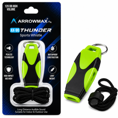 Arrowmax Sports Referee Safety Emergency Whistle with Lanyard | Loud Whistle for Sports, Coaching & Emergency Use
