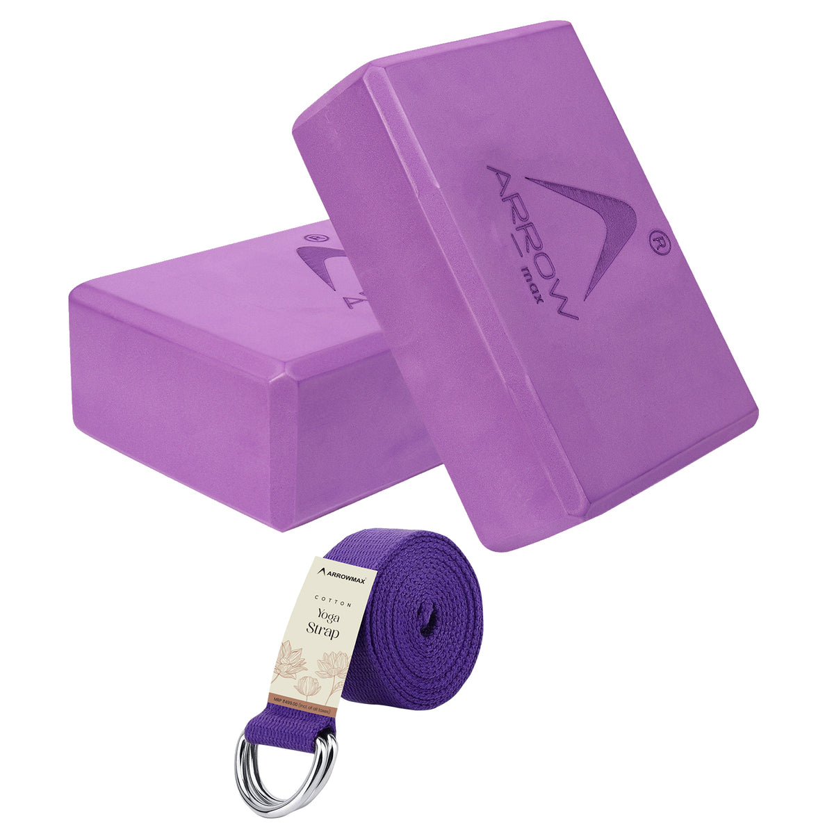 yoga strap for women with bricks 2 pc belt