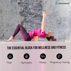 Yoga Bricks + Yoga Belt Combo (2 Blocks + 1 Strap) – Premium Yoga Accessories for Flexibility & Posture