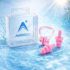 Swimming Ear Plugs and Nose Clip Set Pack of 6,12,24,60 | Waterproof Silicone Swimming Accessories for Adults & Kids