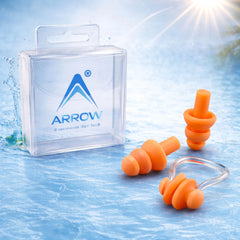 Swimming Ear Plugs and Nose Clip Set Pack of 6,12,24,60 | Waterproof Silicone Swimming Accessories for Adults & Kids