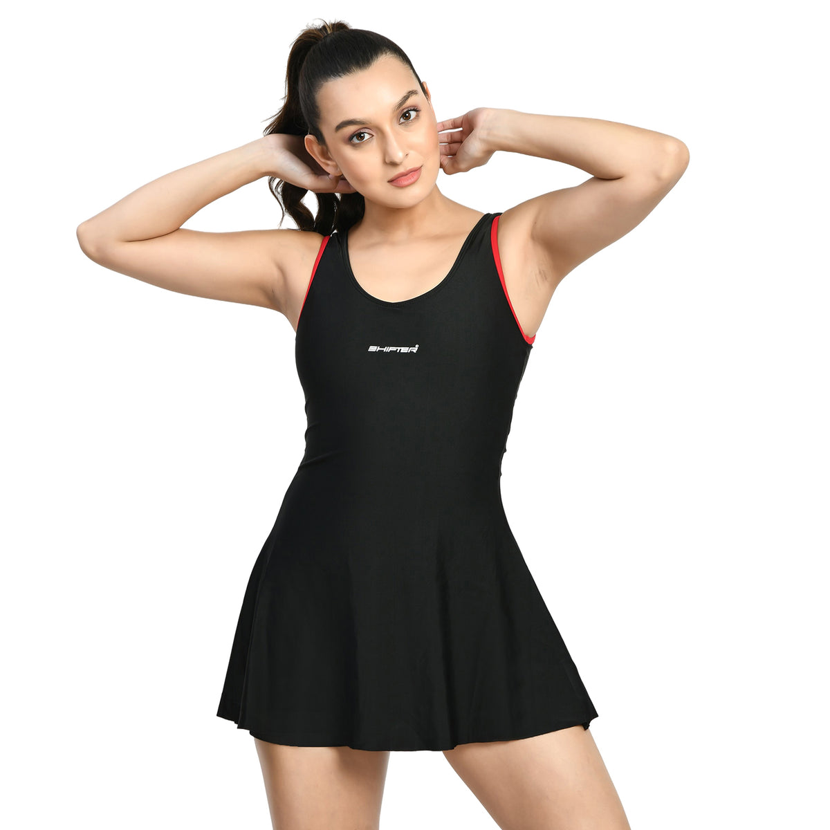 Women stretch one piece swimsuit comfortable swimwear for swimming